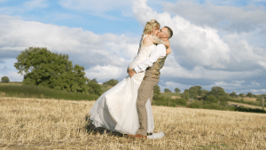 A wedding photo of a bride & groom at a Derbyshire Wedding